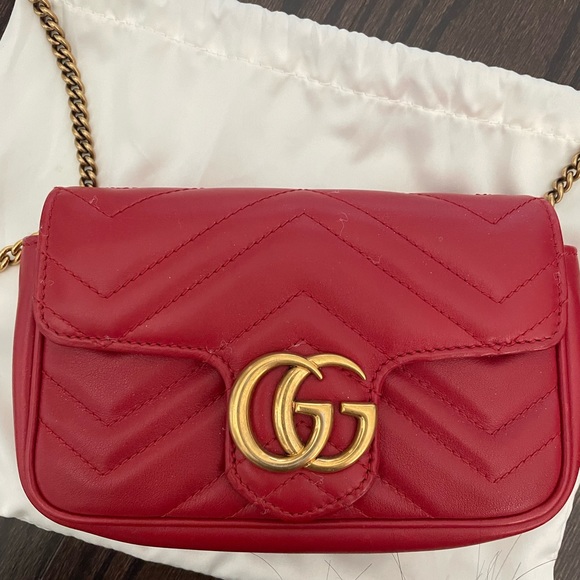 Gucci Super Mini Marmont bag, red - Picture 10 of 11